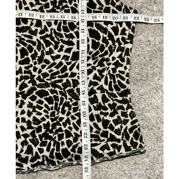 Maeve Anthropologie "Catie" Top In Olive and White Print Women 1X Flutter Sleeve - Picture 5 of 8